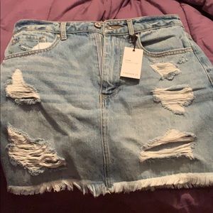 Mini denim skirt